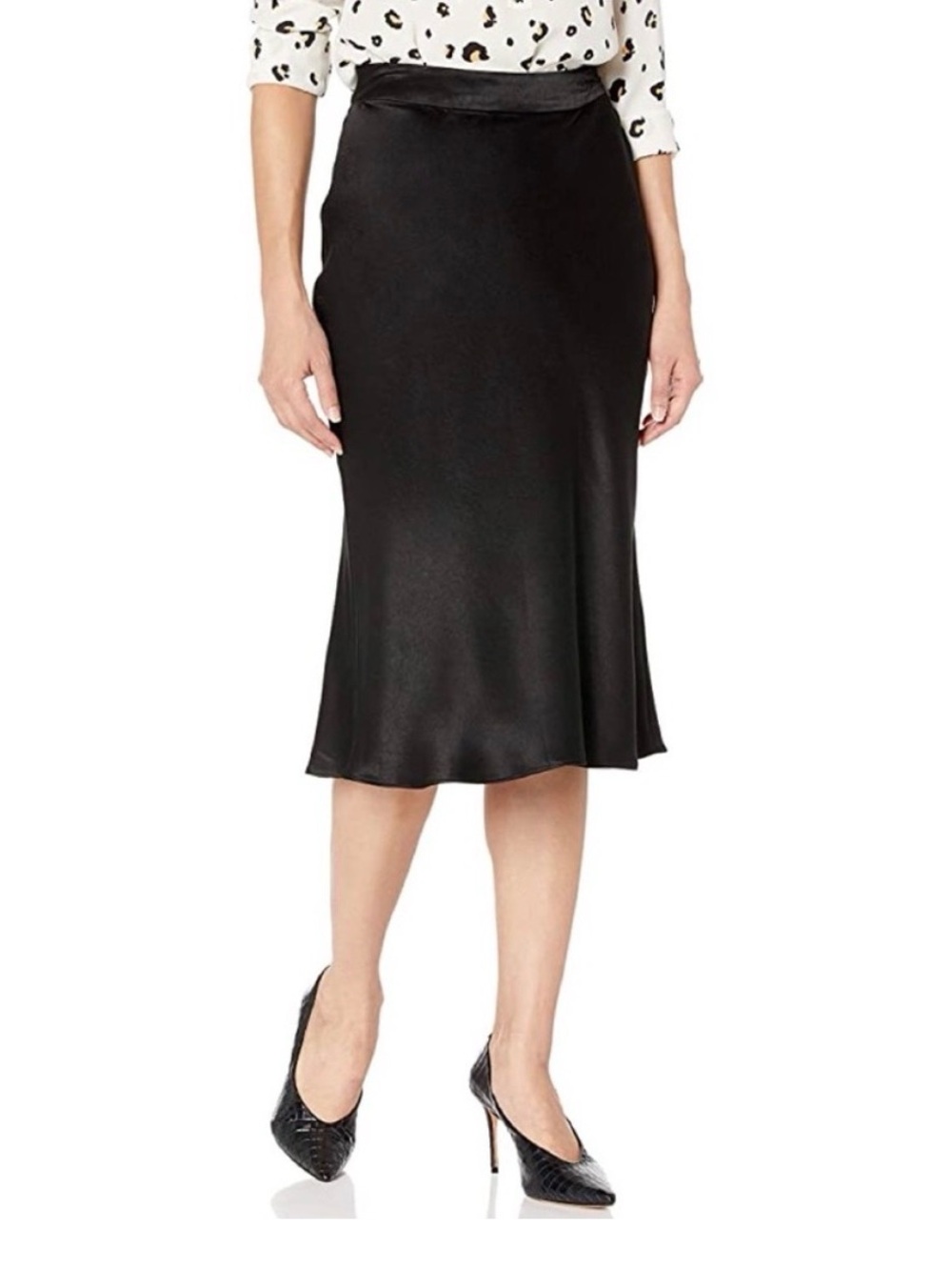 BCBG Black Satin Skirt